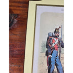 Vintage French Military Uniform Print Garde de Paris 11.5 x 8