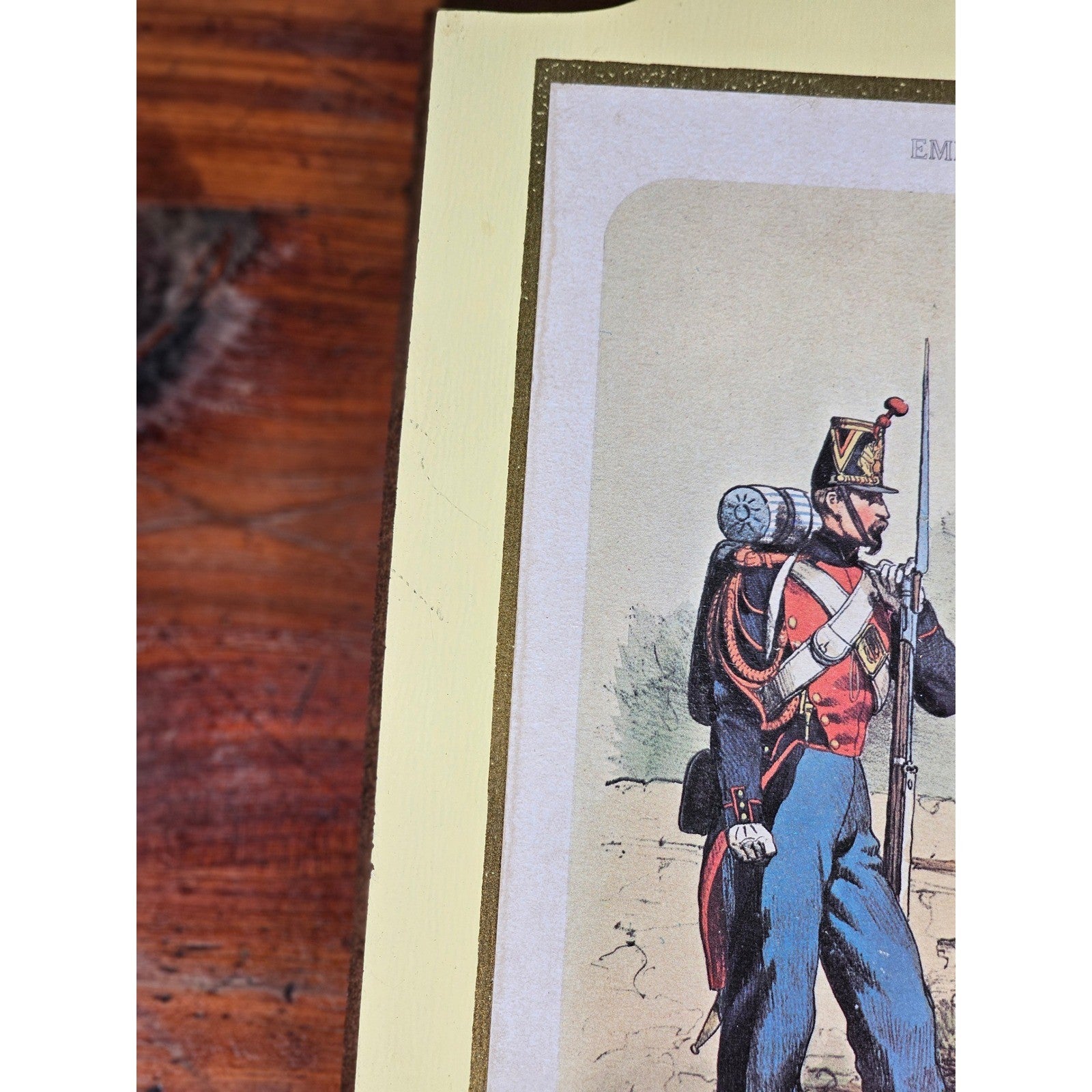 Vintage French Military Uniform Print Garde de Paris 11.5 x 8