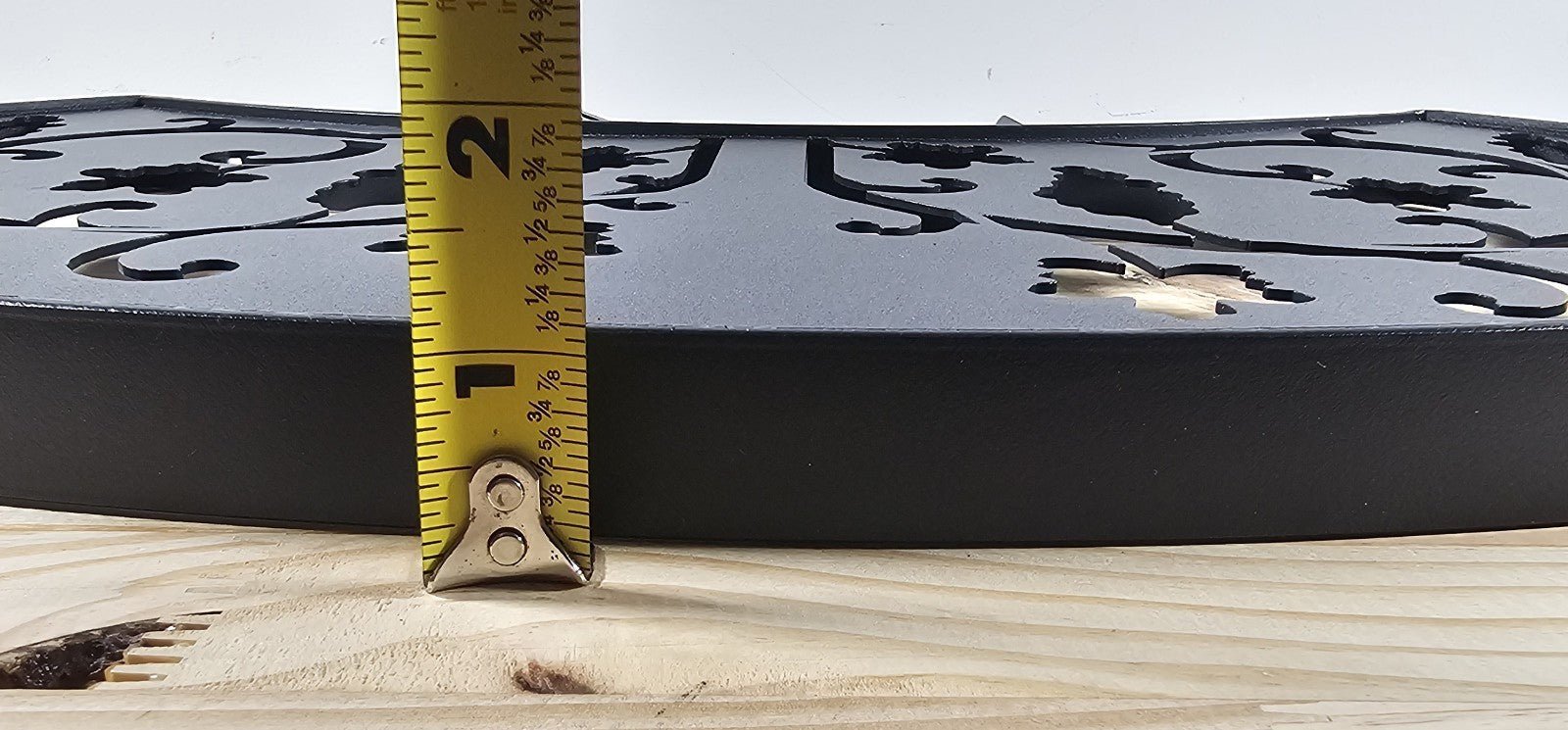 Floral Design Iron Tabletop Stand For Garden Pots Heavy & Durable Black Finish W