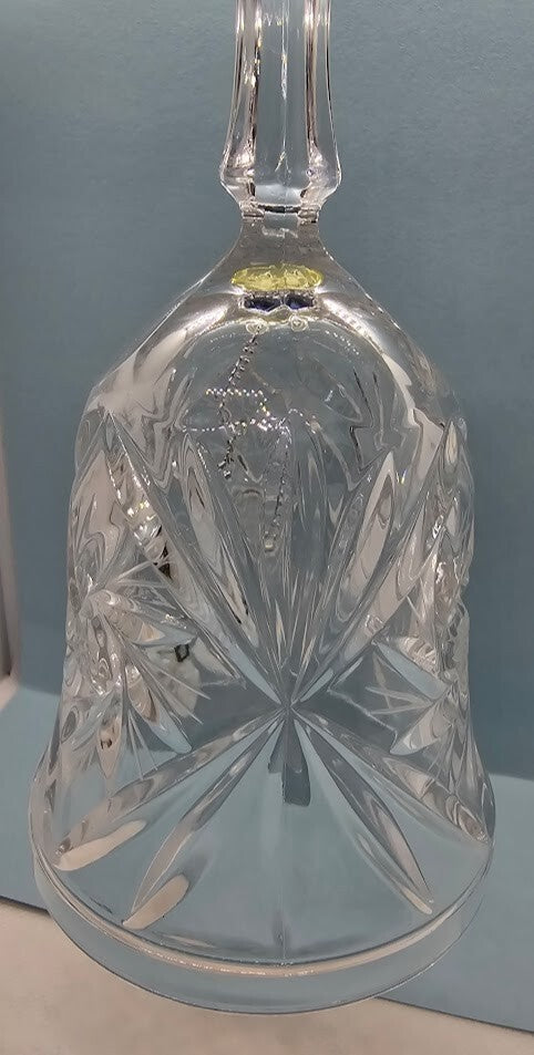 Vintage Crystal clear glass bell - Sun design