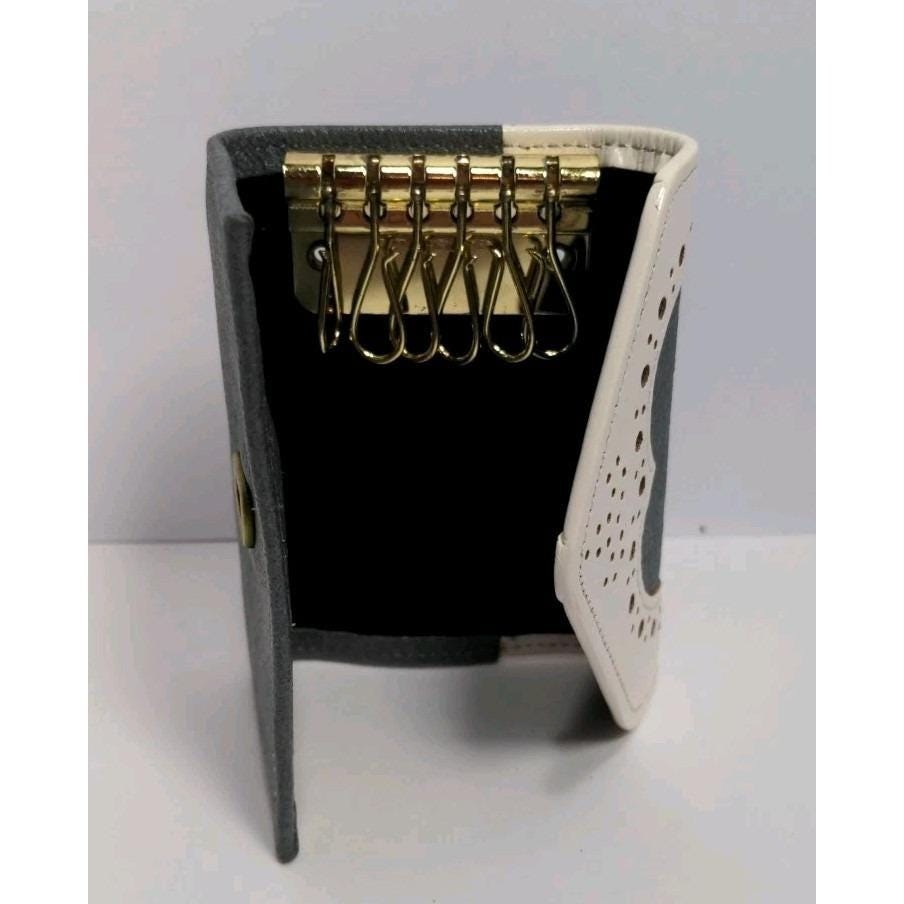 Vintage Princess Gardner Blue White Leather Key Holder Wallet