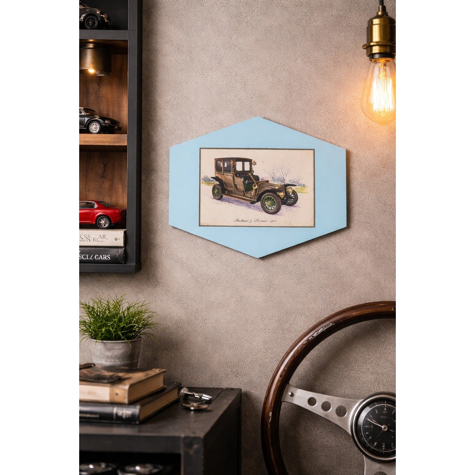 Vintage Panhard & Levassor 1912 Automobile Wall Plaque 11.5 x 8