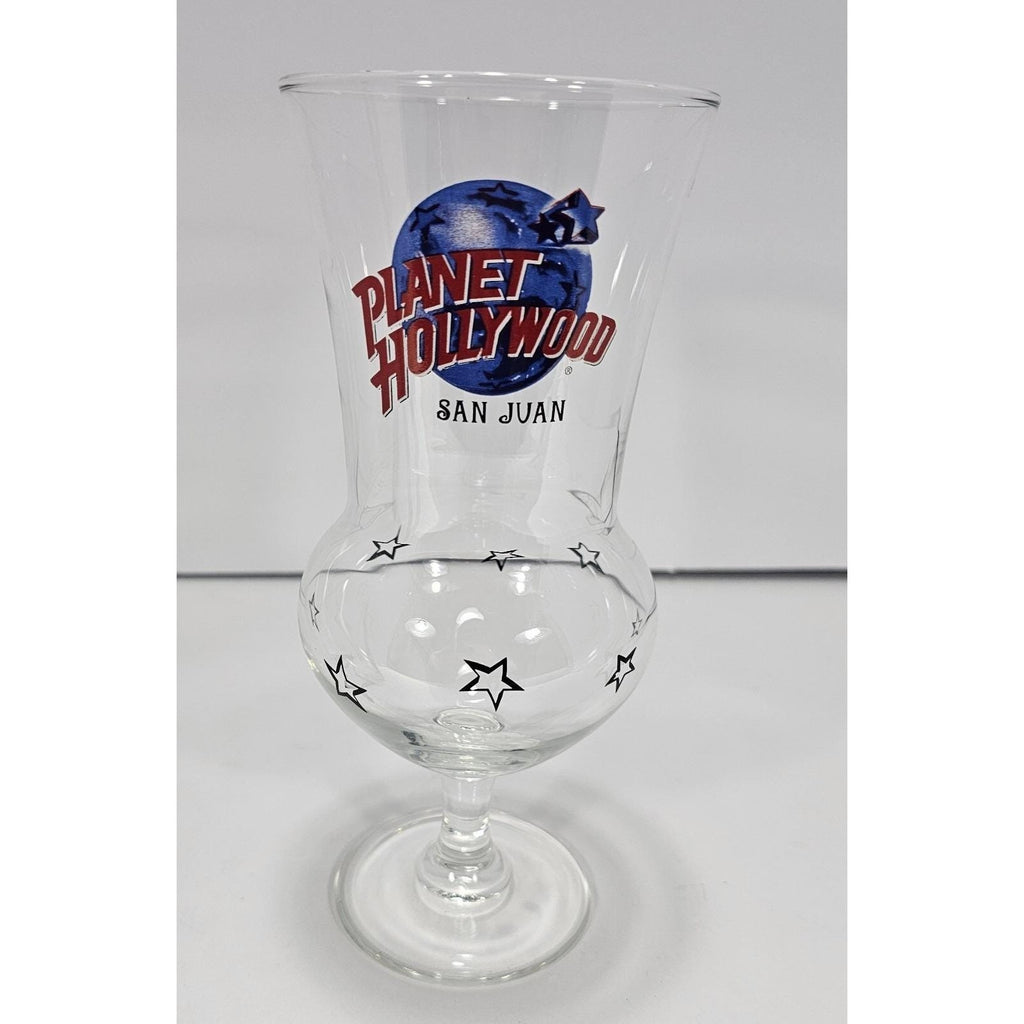 Vintage Planet Hollywood San Juan Hurricane Glass Barware Collectible