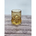 Vintage Federal Amber Mini Beer Mug Shot Glass 1970s Gold Glass
