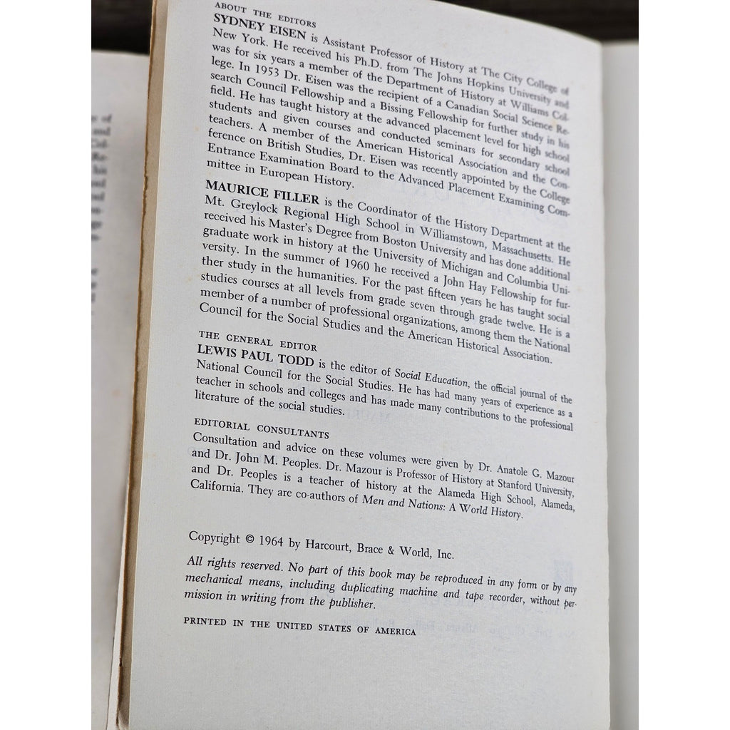 Vintage World History Books Set – The Human Adventure Volumes One & Two (1964)