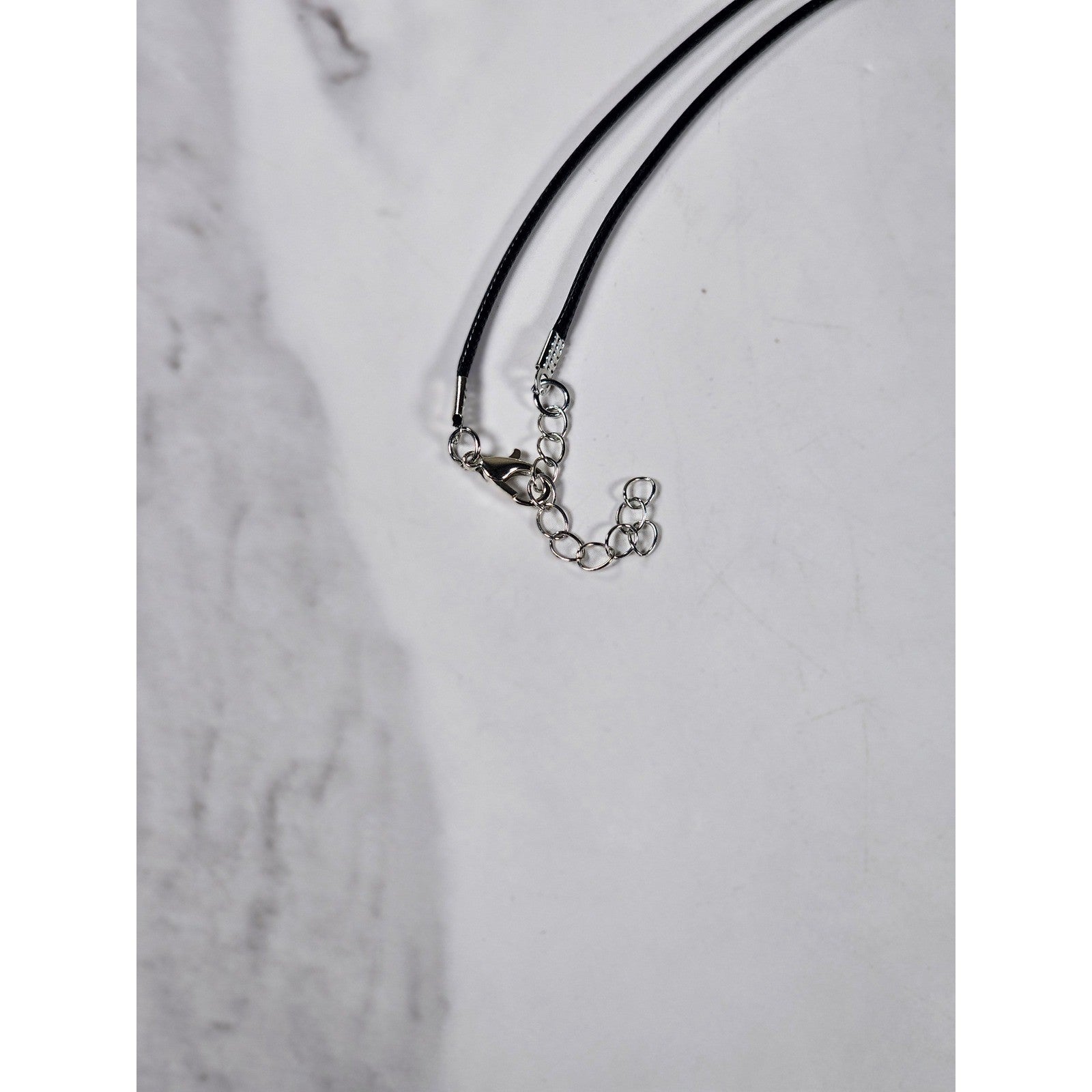 Vintage Sterling Silver Om Pendant with Purple Stone Necklace