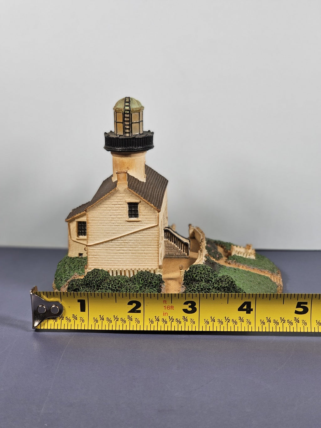 Vintage Old Point Loma Lighthouse sculpture by the Danbury Mint San Diego CA