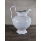 Vintage White Crackle Glaze Vase 12.5in Farmhouse Display