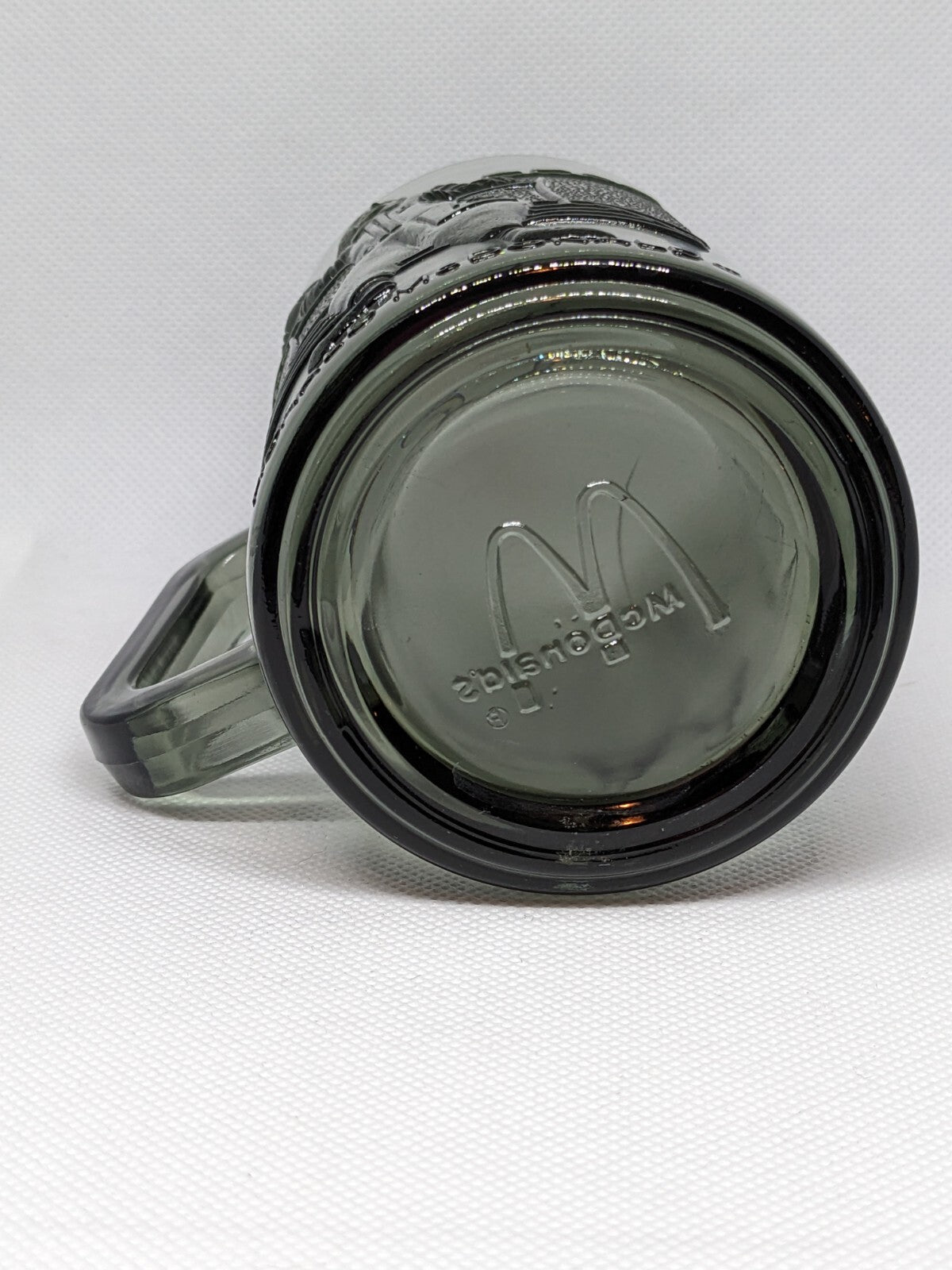 Vintage McDonalds1970's Smokey Glass Mug Ronald Football