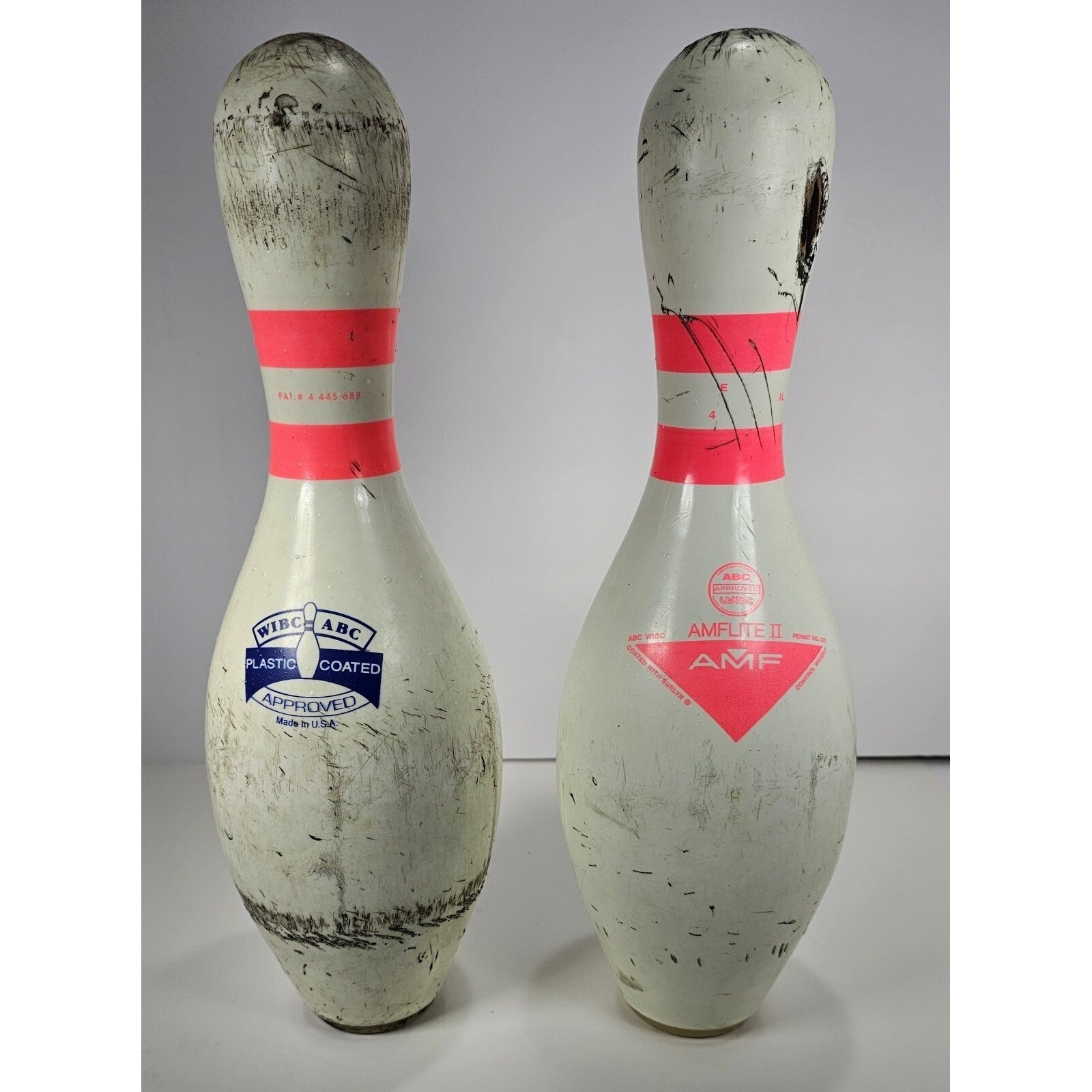 Vintage Amflite II Bowling Pins 15" Used USBC Approved Wood Core