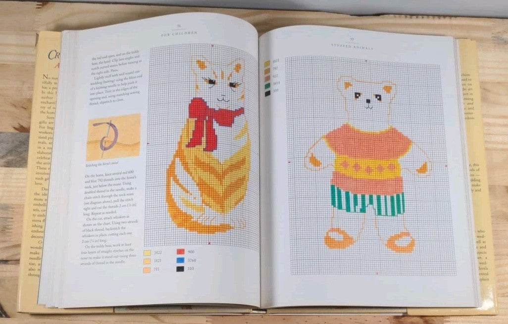 Vintage Cross-Stitch Book Lot — Set of 3 Pattern Books