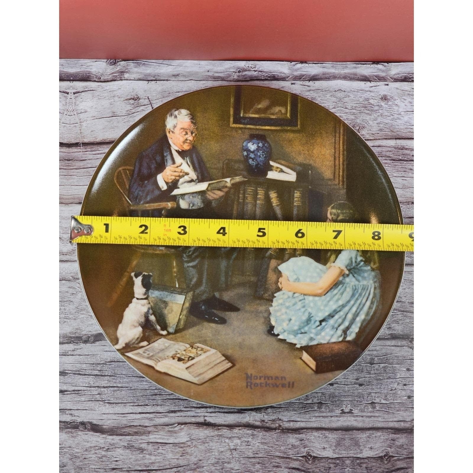 Vintage Norman Rockwell "The Storyteller" Knowles Collector Plate Americana