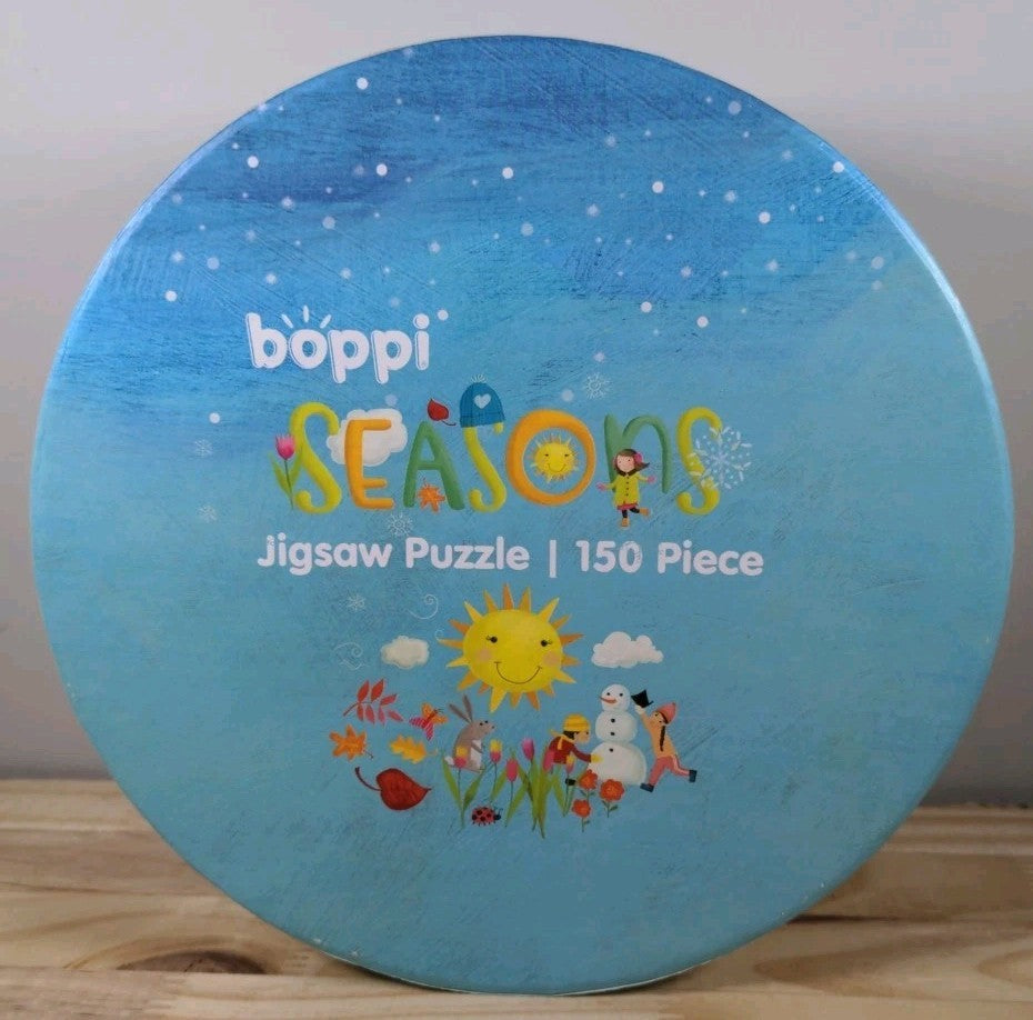 Boppi Kids 150-Piece Round "Seasons" Puzzle – New & Sealed – Laura Watson Art