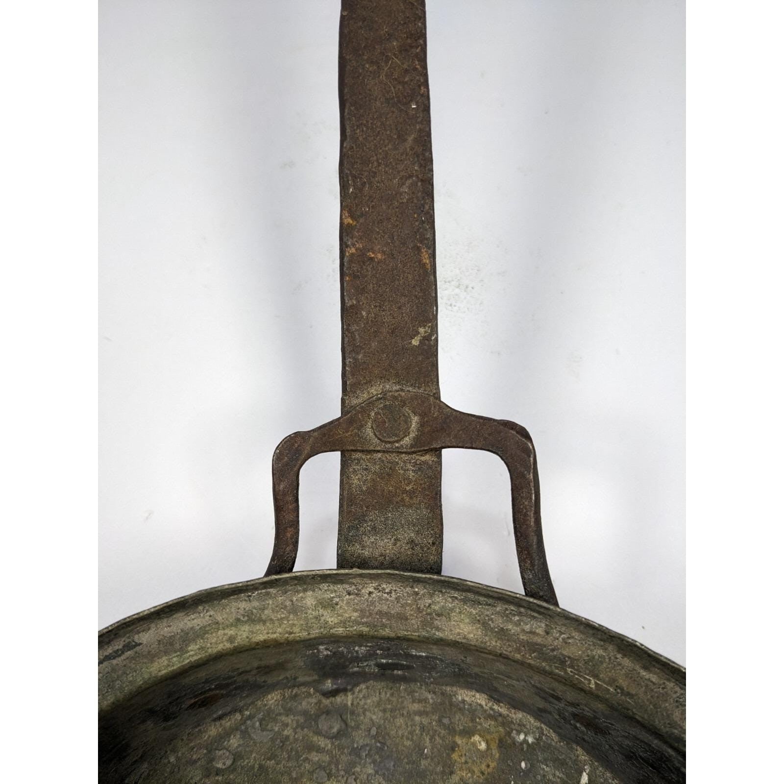 Vintage Copper Saute Pan French Style Copper Pan Wrought Iron Handle