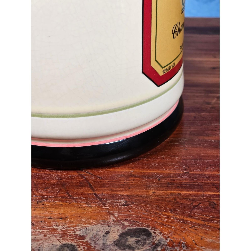 Vintage OGGI Chardonnay Wine Ceramic Canister With Lid 10 In