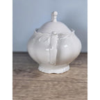 Vintage Peppertree Tabletops Porcelain Sugar Bowl with Lid