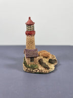 Vintage Ks Collection Lighthouse Figurine Stone House & Bridge