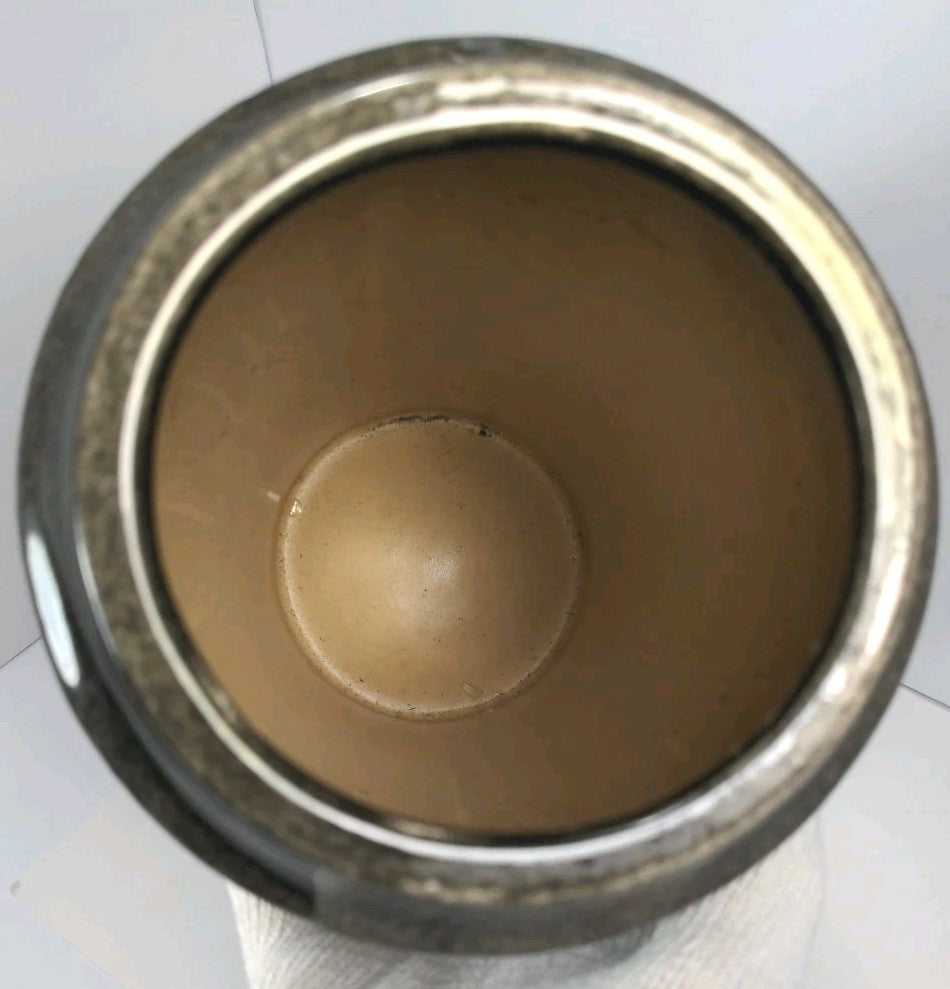 15½″ Black & White Diamond Pattern Glass Vase – Tall Statement Piece