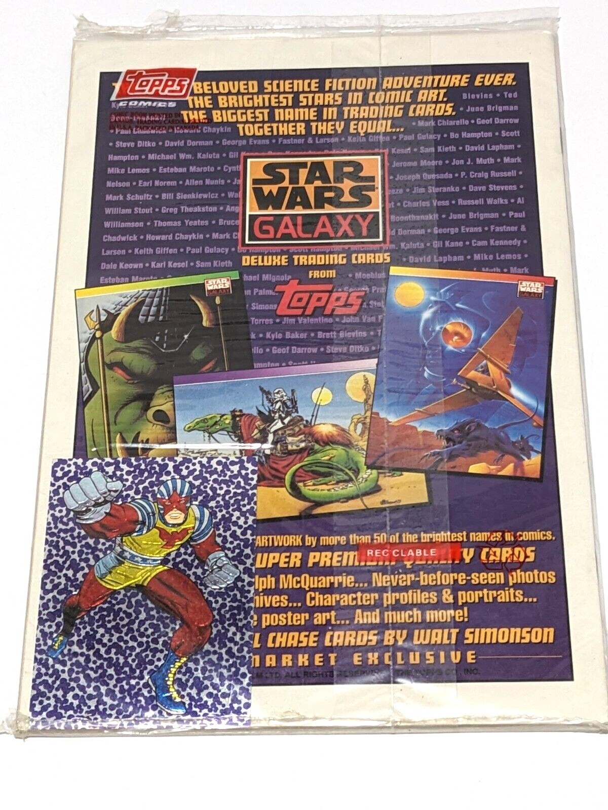 Topps Comics Captain Glory #1 With Kirbychrome Card Sealed