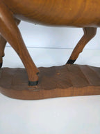 Hand Carved Wood Deer Book Ends – Rustic Wildlife Decorative Accents