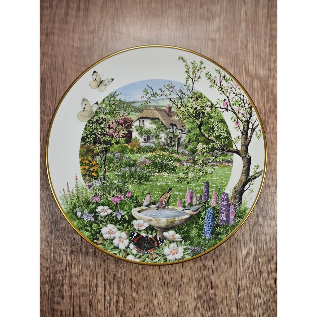 Franklin Porcelain June in a Country Garden Plate by Peter Barrett 9"