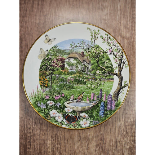 Franklin Porcelain June in a Country Garden Plate by Peter Barrett 9"