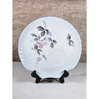 Vintage Porcelain Snack Plate Hand Painted Cherry Blossom Floral 8 Inch