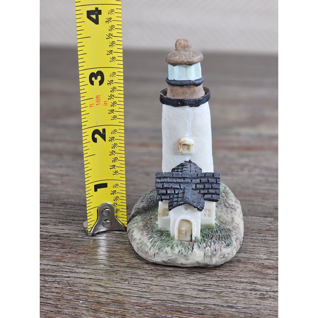 Mini Coastal Lighthouse Figurine Resin Nautical Decor Small Shelf Accent