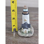 Mini Coastal Lighthouse Figurine Resin Nautical Decor Small Shelf Accent