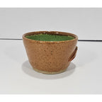 Vintage Chili Pottery Bowl Brown Green Glaze Rustic