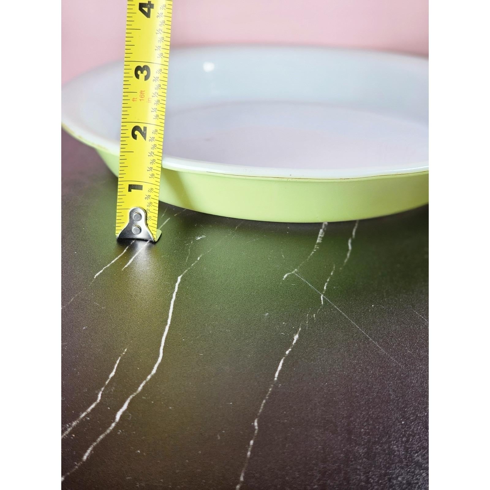 Vintage Pyrex Lime Green Pie Plate #909 Mid Century Ovenware USA