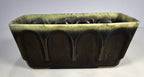 Vintage Hull USA Brown Drip Glaze Rectangular Planter F12 Mid-Century Pottery