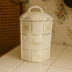 Vintage Czech Porcelain Sugar Jar Lid Victoria Czecho Slovakia 3104