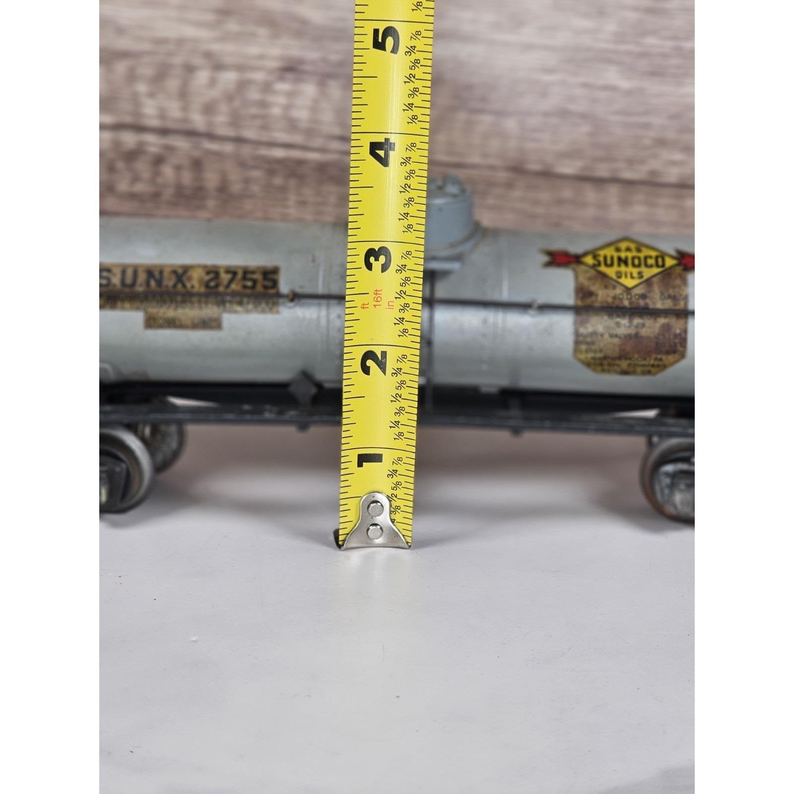 Vintage Lionel 2755 Sunoco Tank Car O Gauge Prewar Train With Box