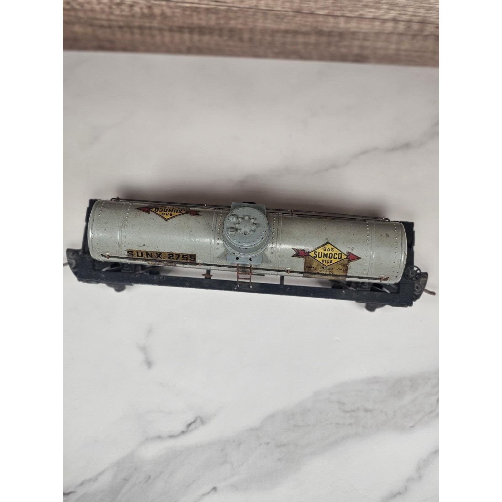 Vintage Lionel 2755 Sunoco Tank Car O Gauge Prewar Train With Box