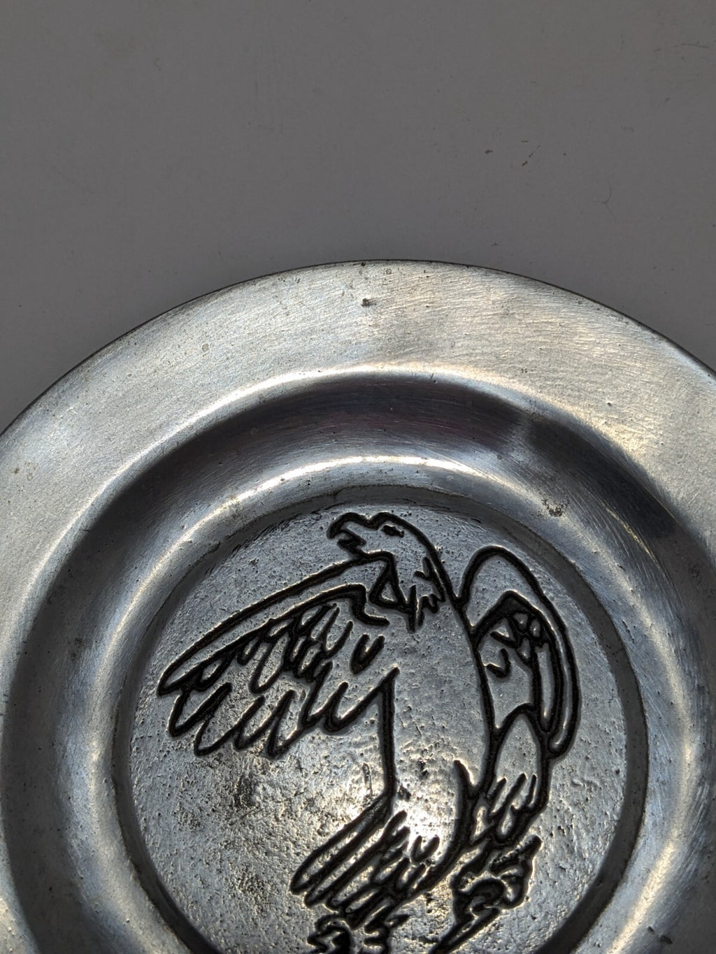 Pewtarex “Eagle Series #2” 1977 Pewter Plate CH Hardware Vintage Embossed Eagle