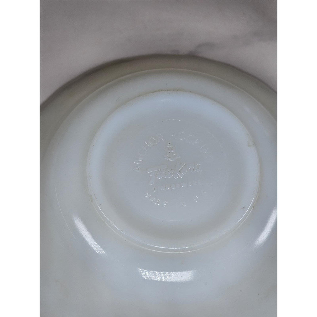 Anchor Hocking Fire-King Milk Glass Mug and Swirl Bowl Set Vintage
