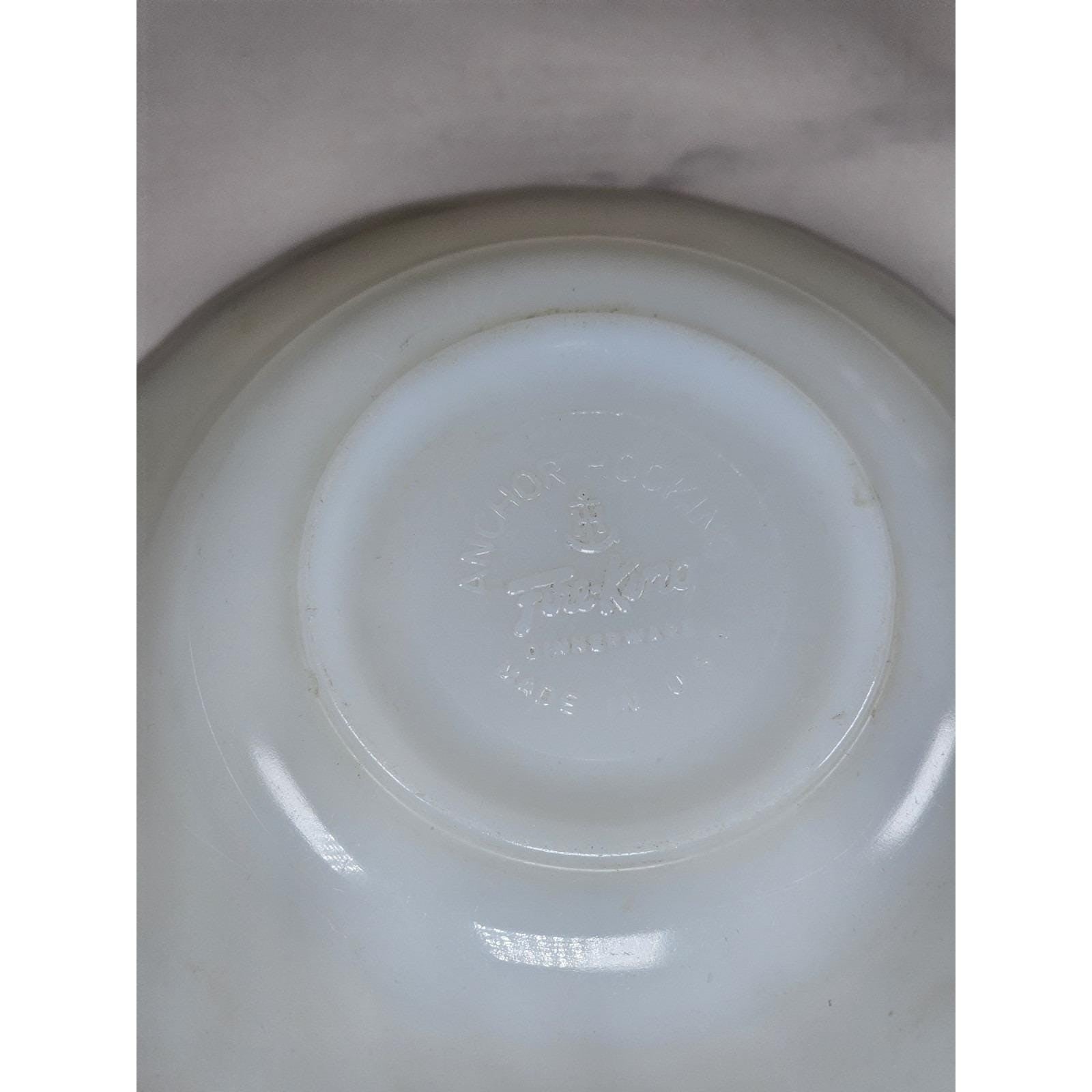 Anchor Hocking Fire-King Milk Glass Mug and Swirl Bowl Set Vintage