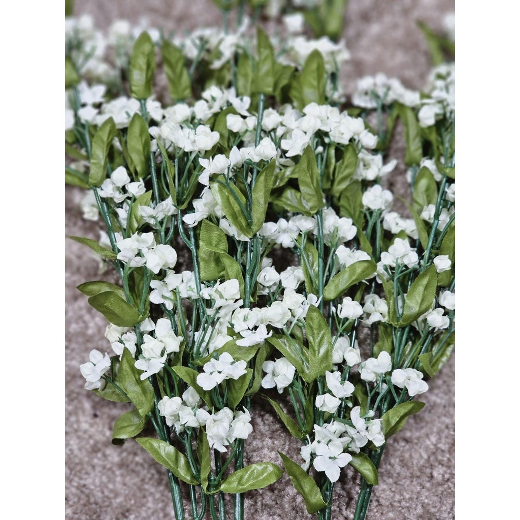 23" Artificial White Gypsophila Stems Baby's Breath Faux Floral Decor