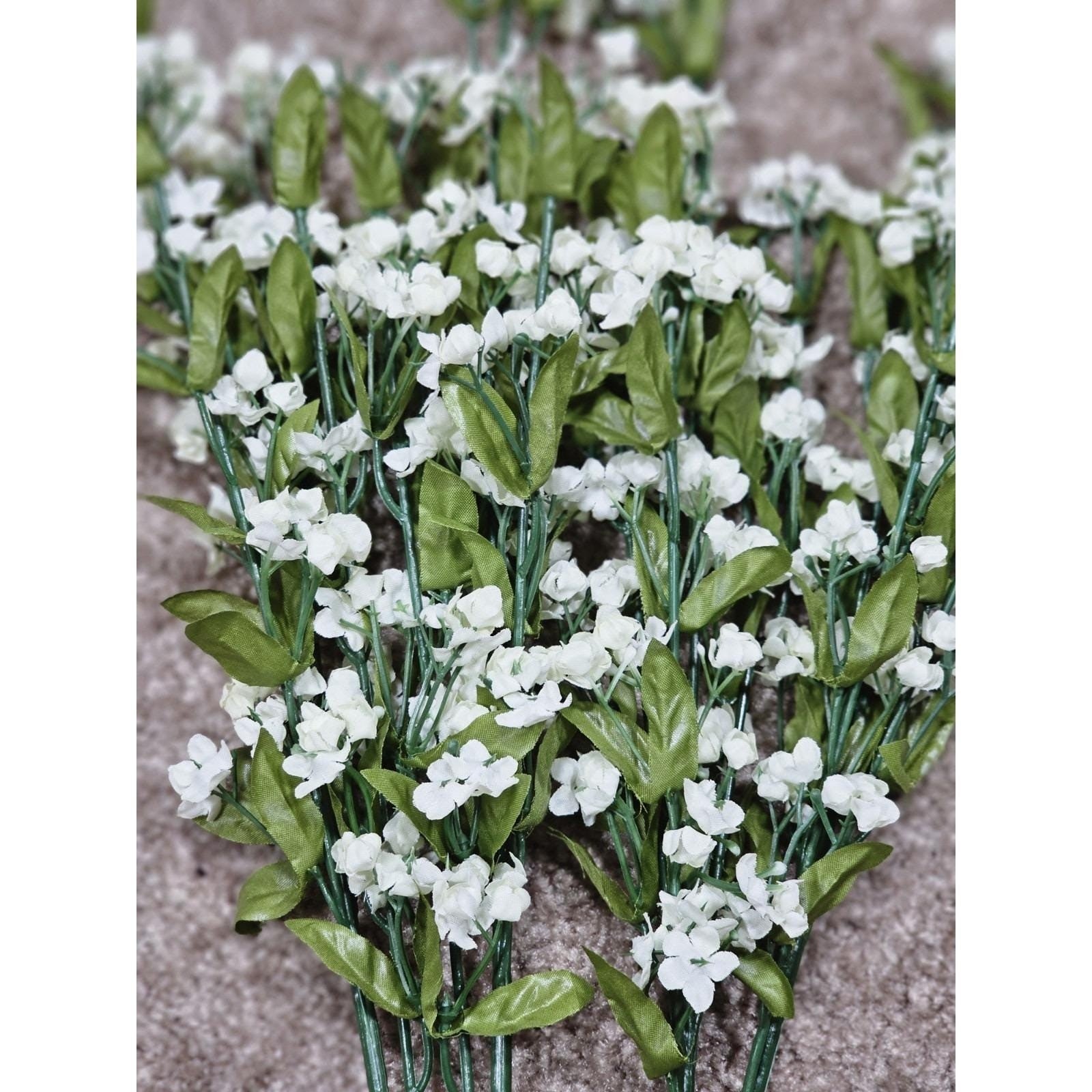 23" Artificial White Gypsophila Stems Baby's Breath Faux Floral Decor