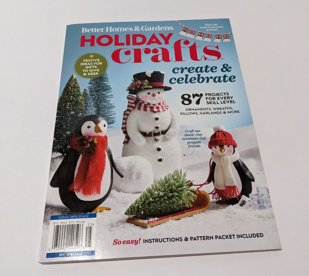 Better Homes & Gardens Holiday Crafts December 2022 Magazine Create & Celebrate