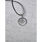 Vintage Peace Symbol Pendant Necklace Silver Tone Boho Jewelry