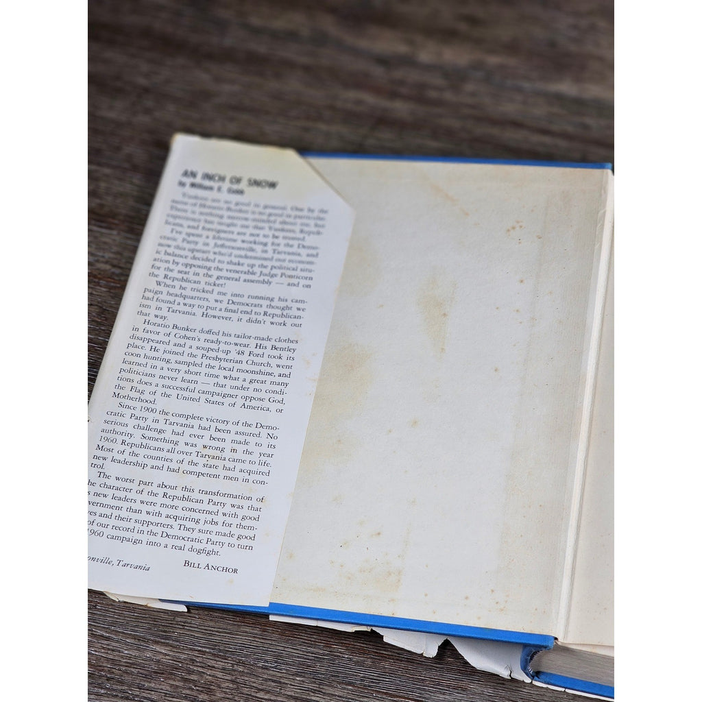 An Inch of Snow William E. Cobb 1964 Hardcover w Dust Jacket