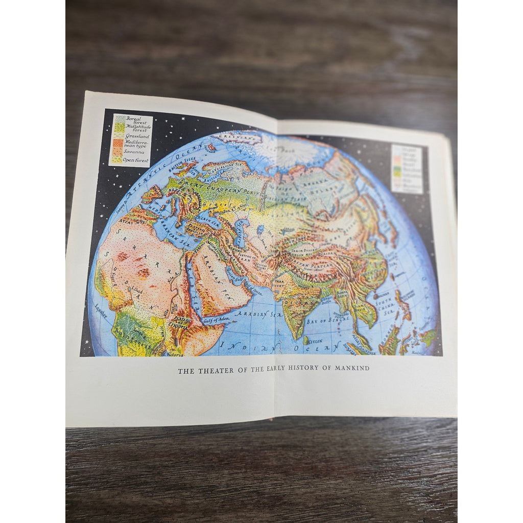 The Record of Mankind 1954 Hardcover D.C. Heath History Book Red