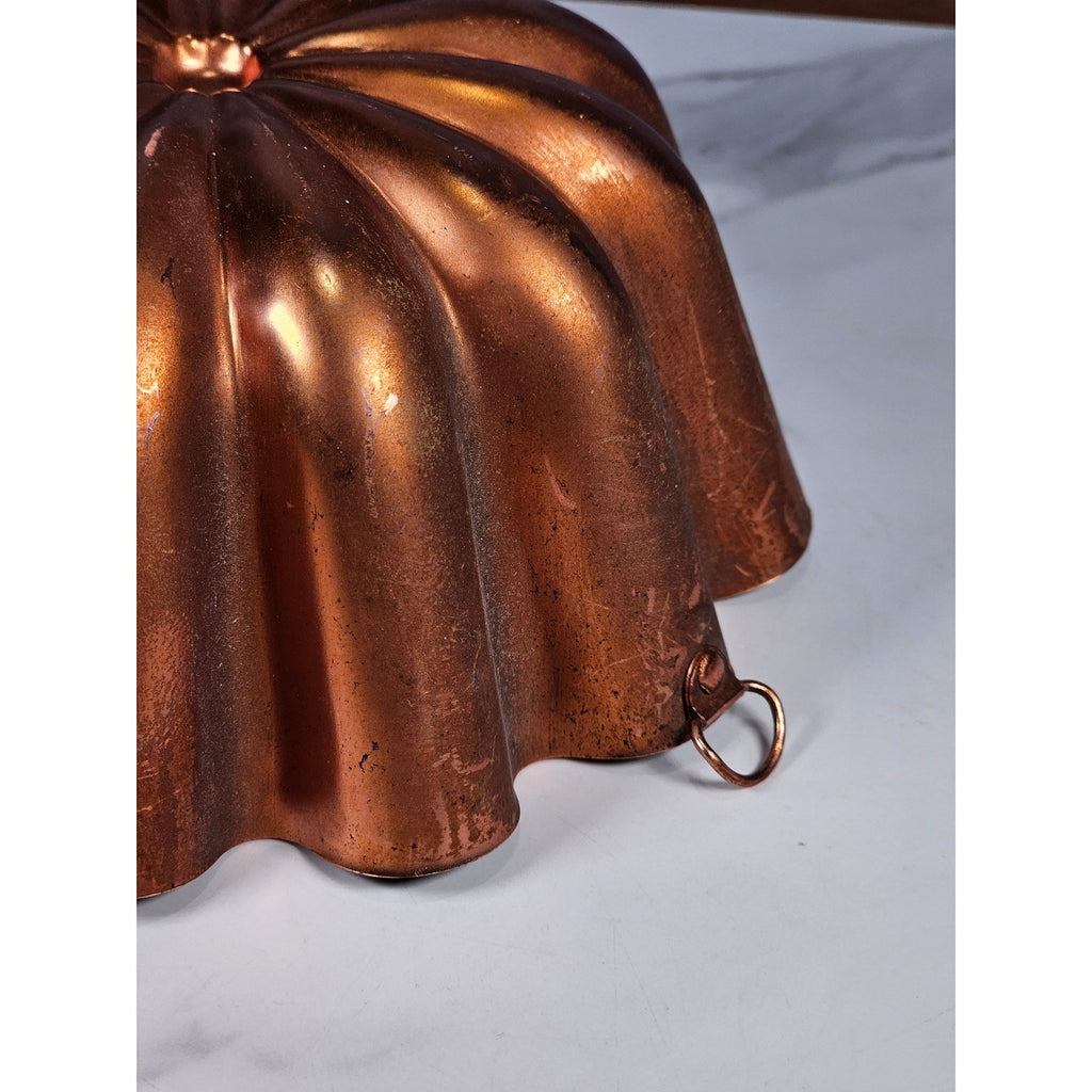 Vintage Copper Fluted Tart Pan Fluted Bowl Dessert Pan