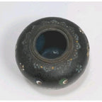 Vintage Cloisonne Mini Vase Black Floral Enamel 2.5" Collectible