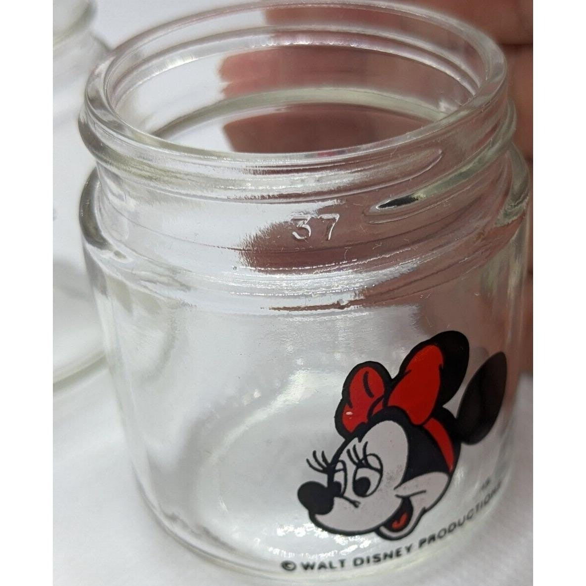 Mickey Minnie Salt Pepper Shakers Vintage Disney Glass Set
