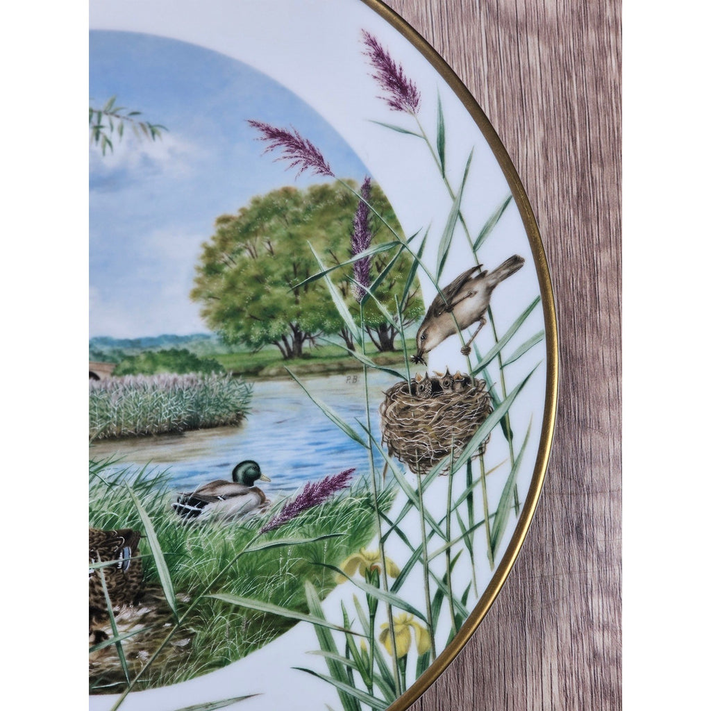 Vintage Franklin Porcelain July Beside the River Plate by Peter Barrett 9 Inch