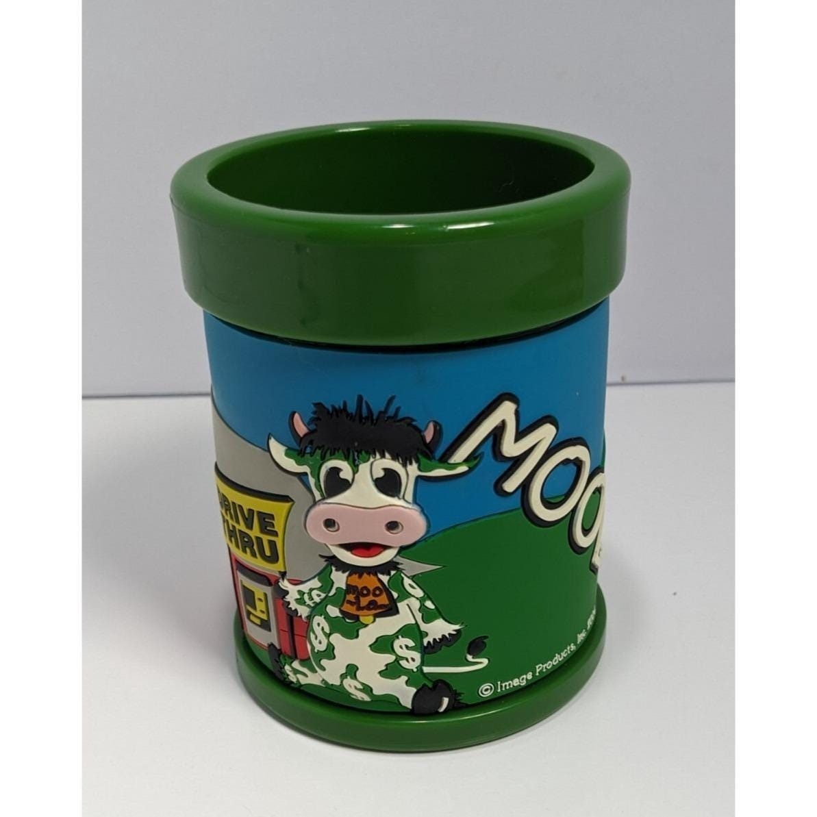 Moola ATM Mug 3D Barn Cow Green Novelty Advertising Mug