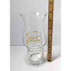 Peter Pan Inn Hurricane Glass 1984 Etched 8 Inch